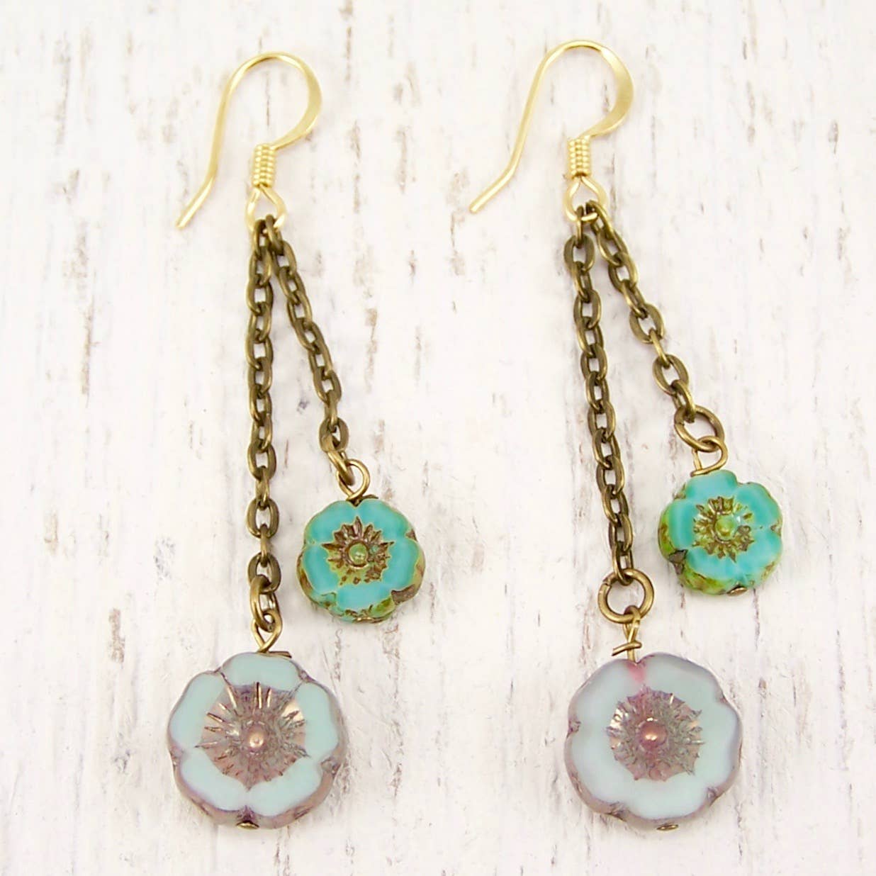 Jo Bird Jewelry - Vente Boucles d'oreilles pendantes - Boucles d'oreilles Hibiscus10