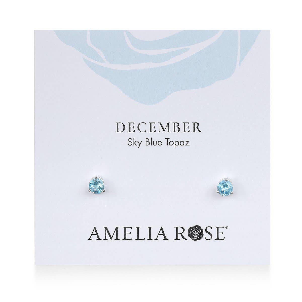 Amelia Rose Jewelry – Brincos de pino por atacado – Brinco Birthstone Topázio Dezembro1
