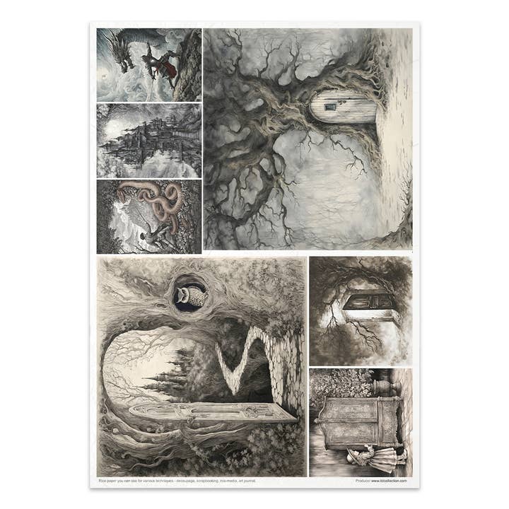 ITD Collection - Wholesale Craft supplies - RP080 - Rice Paper Creative Set - 11pcs x A4 / 8.27x11.7 in6