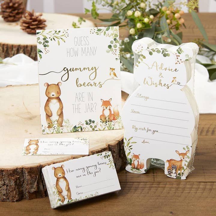 Kate Aspen - Wholesale Card Game - Woodland Baby Advice Card & Baby Shower Game (Set of 50)