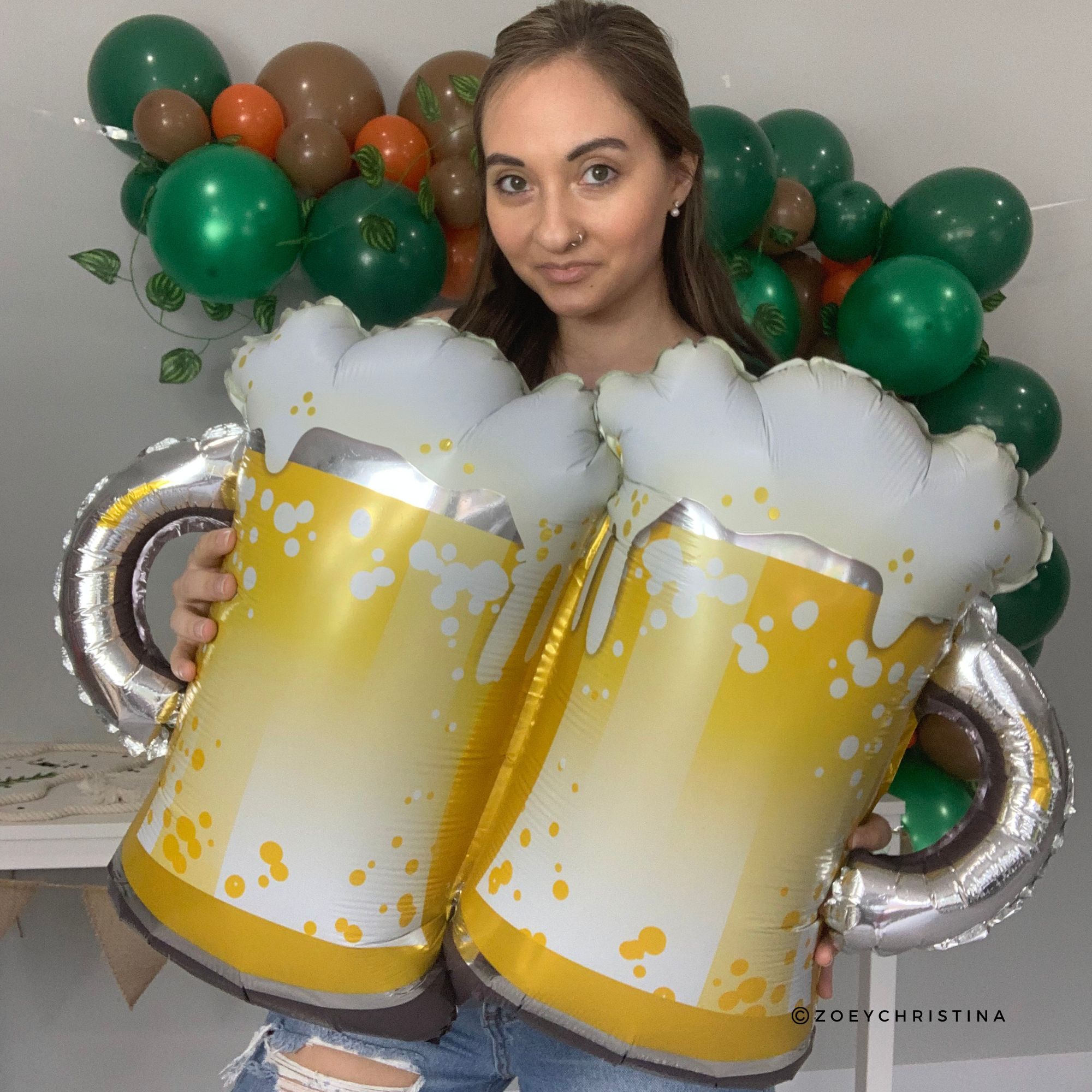 Zoey Christina - Wholesale Balloon - Double Beer Mug Foil Balloon – Oktoberfest, Brewery2
