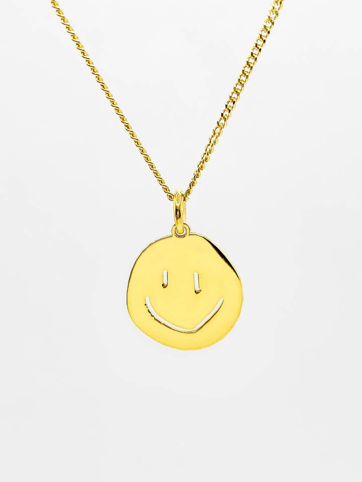 Colgante sonriente de oro 14k para venta al por mayor de Skin Deep