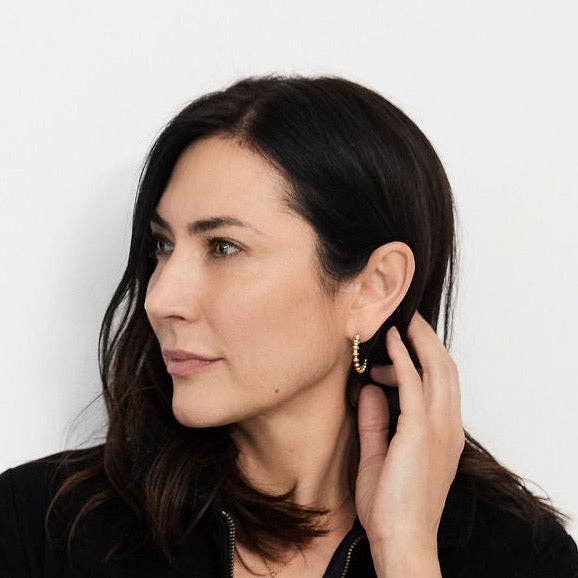 Gazelle Collection Gold Statement Large Hoop Earrings for wholesale by BOO jewellery