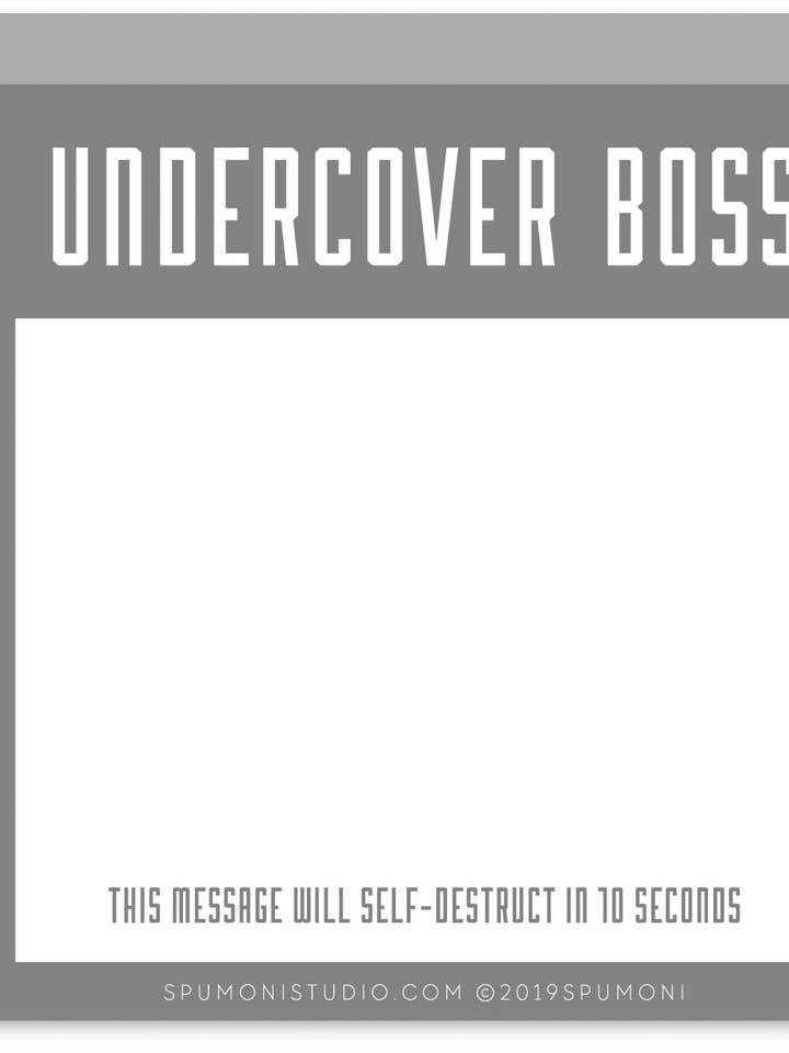 Undercover Boss (blocs-notes adhésifs) pour la vente par Gibbs Smith