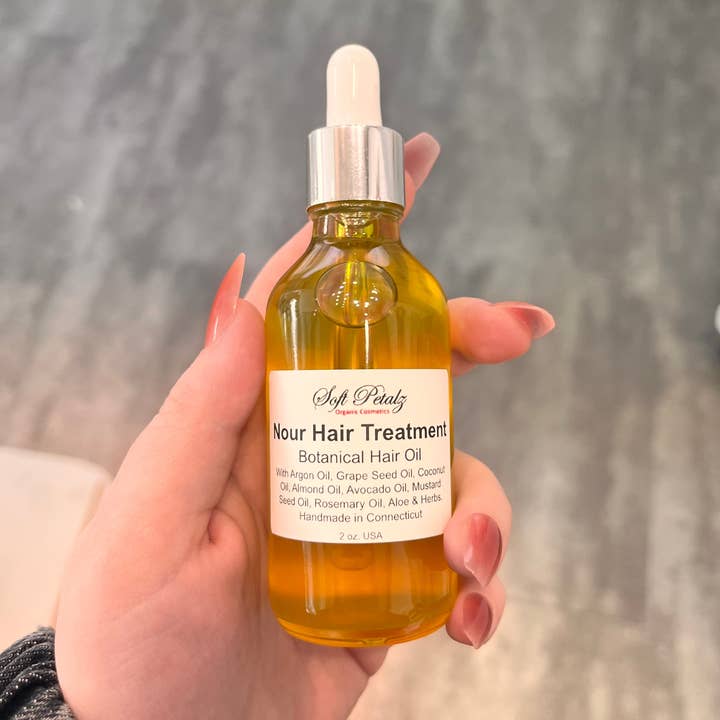Soft Petalz Organic Cosmetics LLC - Wholesale Hair Oil - Nour Hair Treatment Botanical Hair Oil2