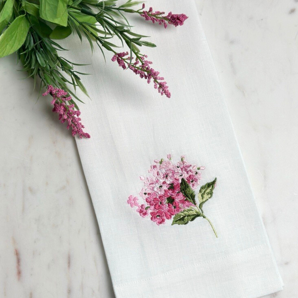 Arte Italica & Crown Linen Designs - Wholesale Tea Towel - Hydrangea Towel2