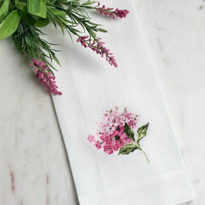 Arte Italica & Crown Linen Designs - Wholesale Tea Towel - Hydrangea Towel2
