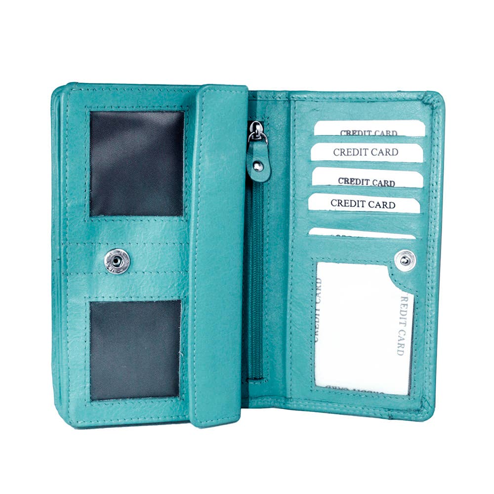 Arrigo - Wholesale Wallet - Women's - Wallet Leather Ladies RFID - Leather Woman Harmonica Wallet23