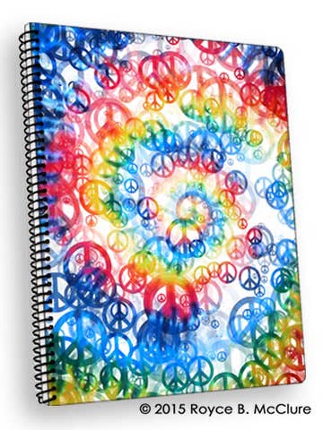 3D Royce Large Notebook 8" x 10.5" - Peace (Motion) for wholesale by Artgame Ltd.