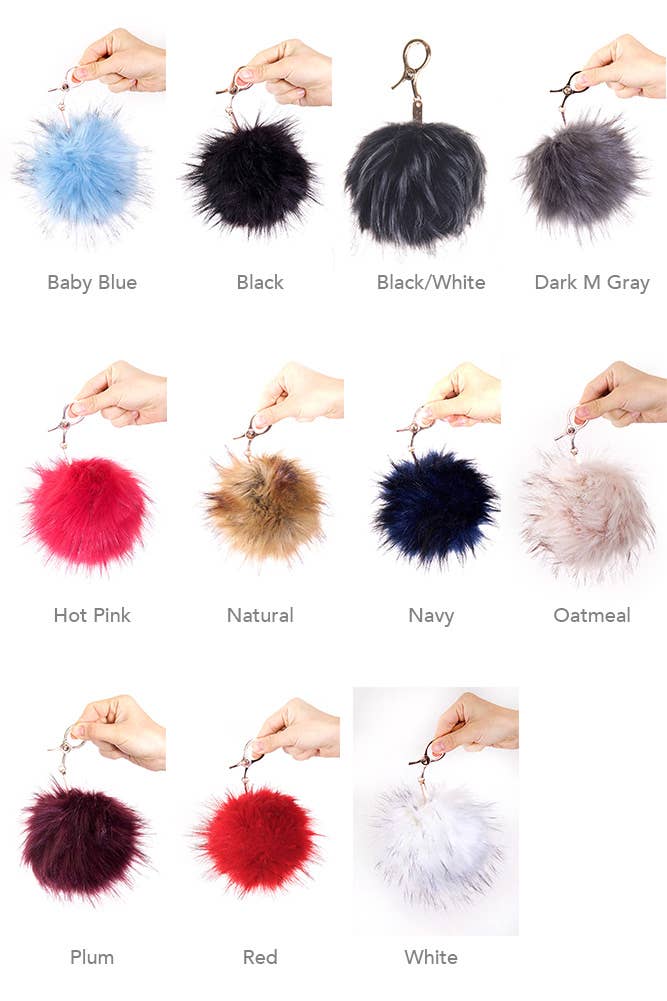 Hana – wholesale Keychain – Women's – C.C Fur Ball Bag Key Chain11