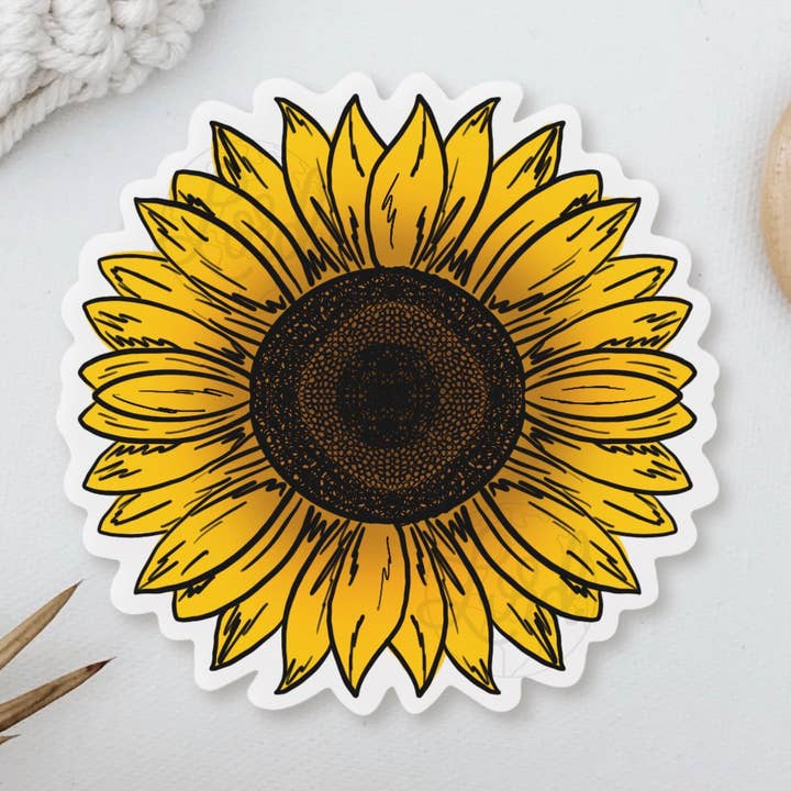 Sunflower Stickers, Waterproof Stickers, Laptop Stickers for wholesale by Lords Creations Co