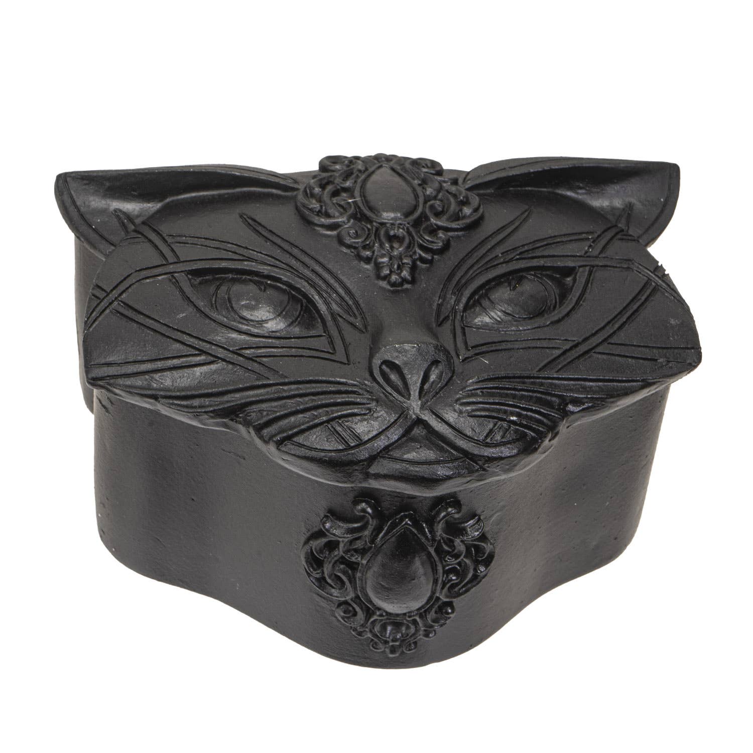 Pacific Trading – wholesale Jewellery box/organiser – Sacred Black Cat Trinket Box0