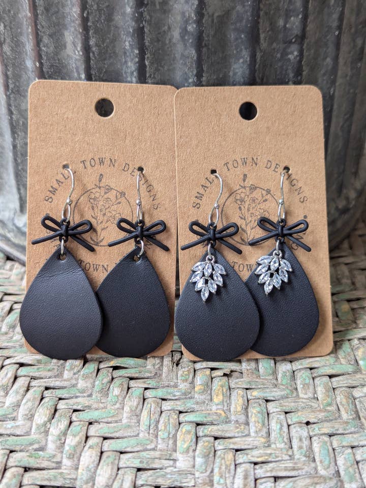 Black Bow Black Teardrops for wholesale by Small Town Designs