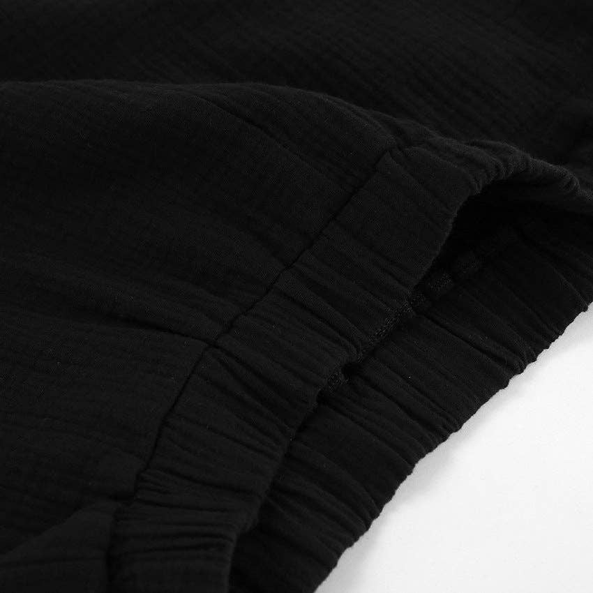 Marayn – wholesale Top & short set (NOT loungewear) – Women’s – French Autumn Chic Bubble Sleeve Top  Shorts Set18