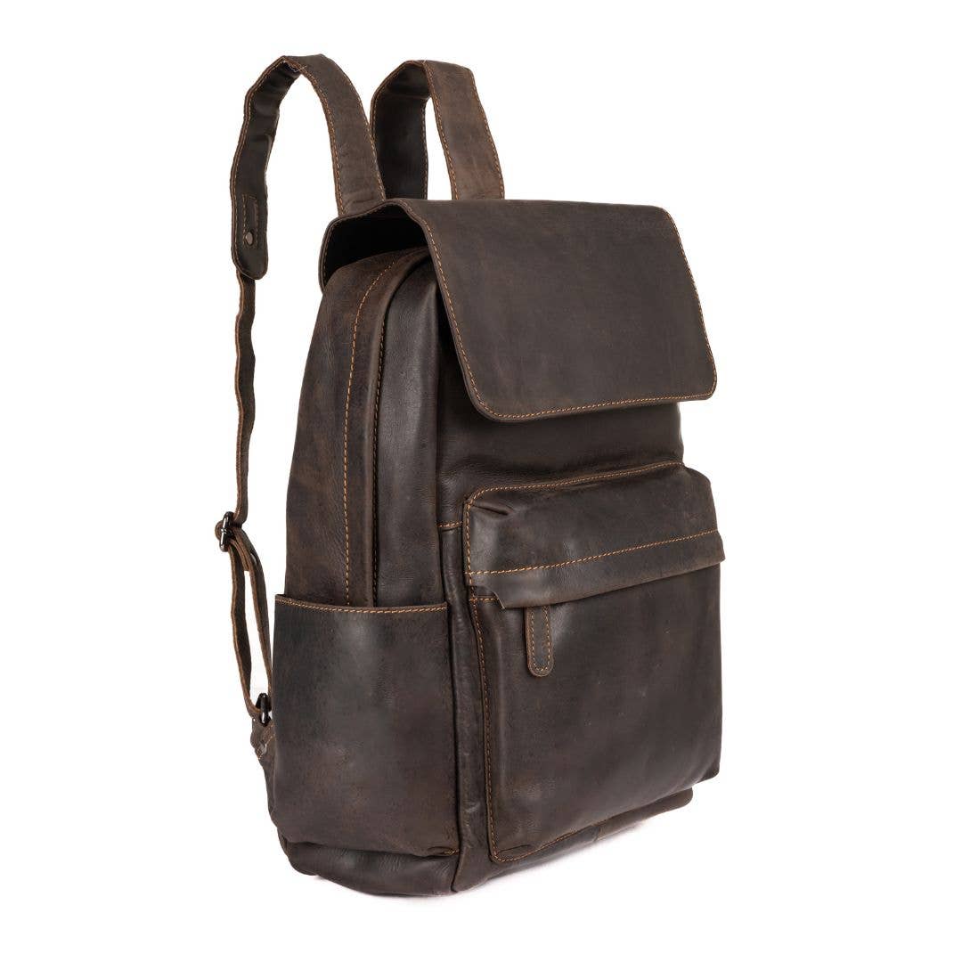 Greenwood Leather - Wholesale Backpack - Unisex - Leather Vintage Backpack Scott- Unisex GW680912
