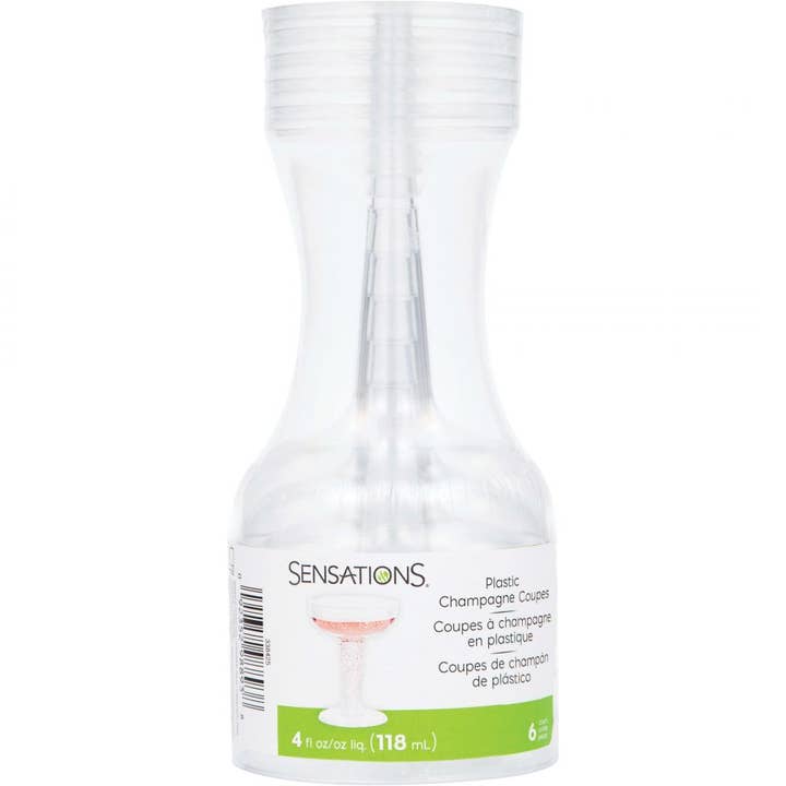 Bulk Party Decor - Wholesale Disposable Cup - Bulk Clear 4 oz Plastic Champagne Coupes (54 per Case)4
