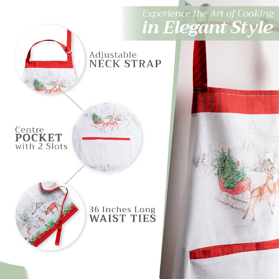Maison d'Hermine - Design in Every Thread - Wholesale Apron - Apron 100% Cotton - Gifts for Christmas -Christmas Tradition4