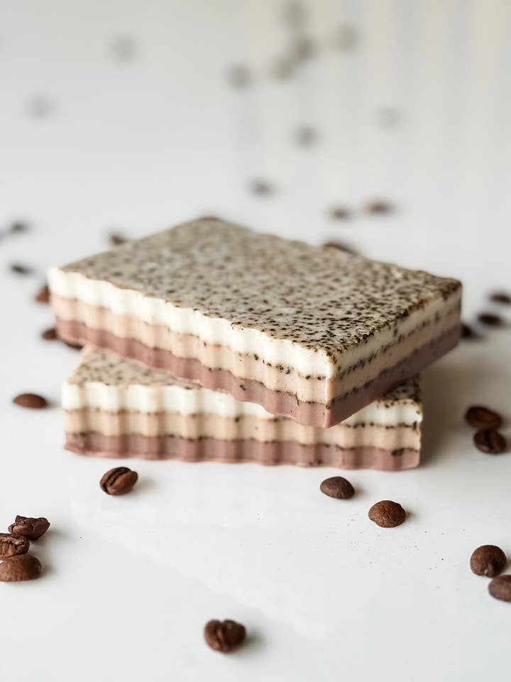 Savon Latte Vanille | Barre Exfoliante au Café pour la vente par Aspen Essence