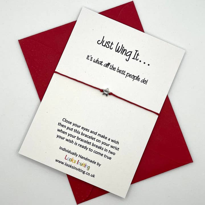Just Wing It Wish Bracelet - It's What the Best People Do for wholesale by Looks Inviting