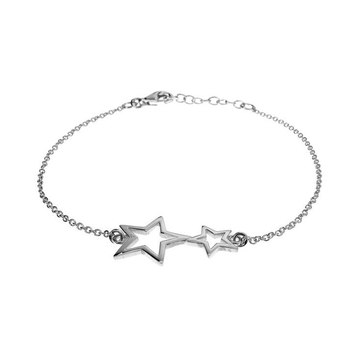 Bracelet étoile double en argent Maura pour la vente par Kali Ma Designs - Sterling Silver Jewellery