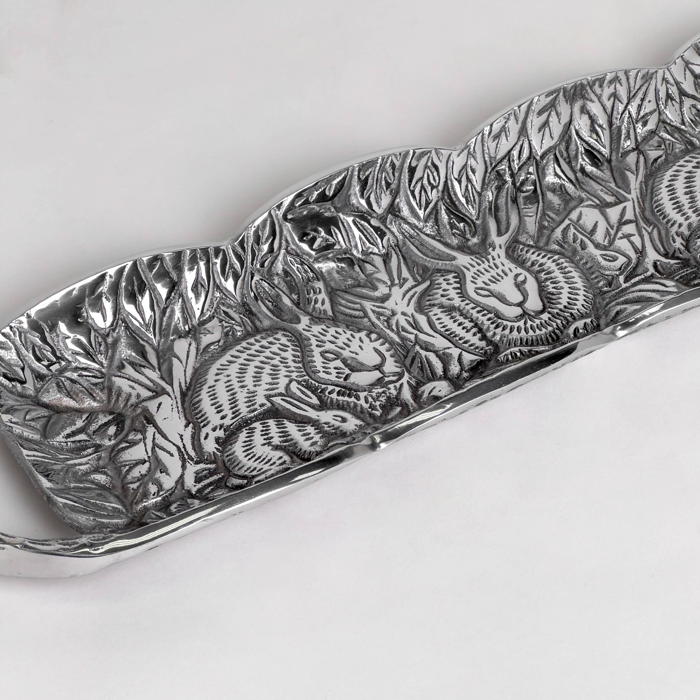 India Handicrafts Inc - Wholesale Decorative Tray - Rabbit Bunny Easter Tray1