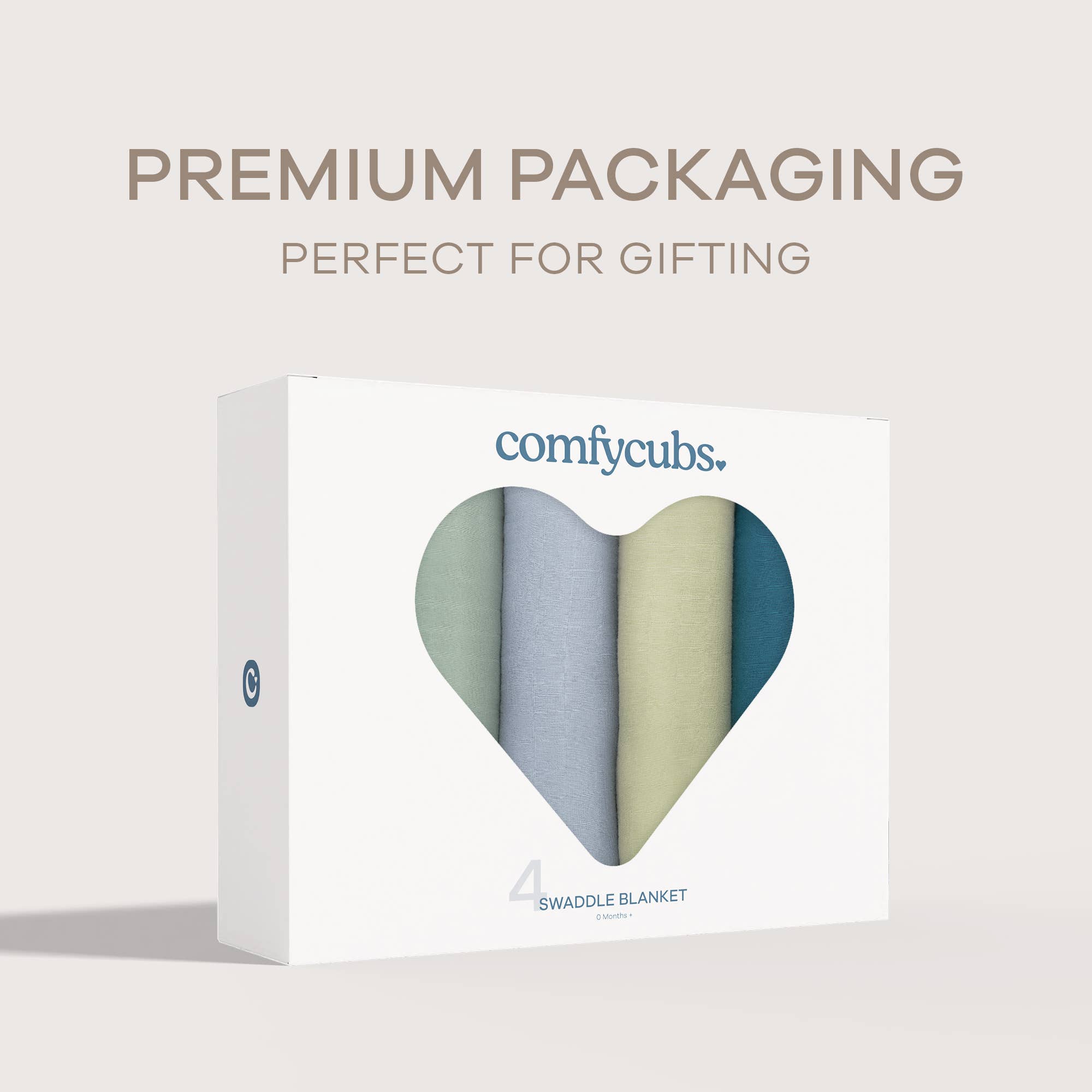 Comfy Cubs – Engroshandel Svøb - Baby – Musselin svøbetæpper, pakke med 4, 47" x 47" fra Comfy Cubs24