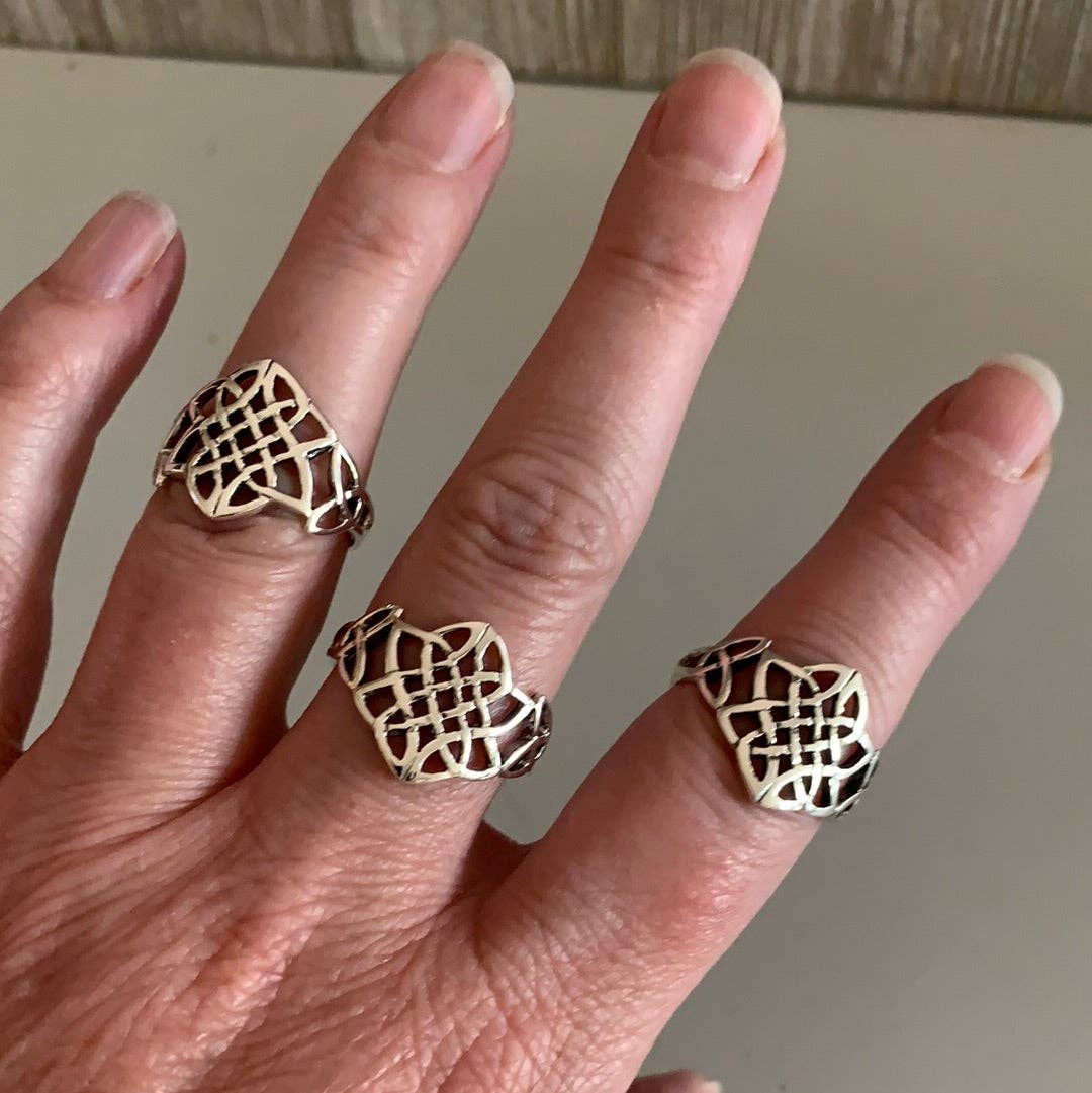 Keystone Crystals – Großhandel Band/Stapelring – Sterlingsilber-Ringe im keltischen Stil7