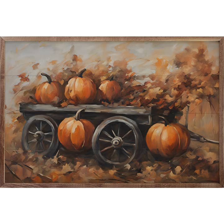 Pumpkins On Wagon for wholesale by Kendrick Home