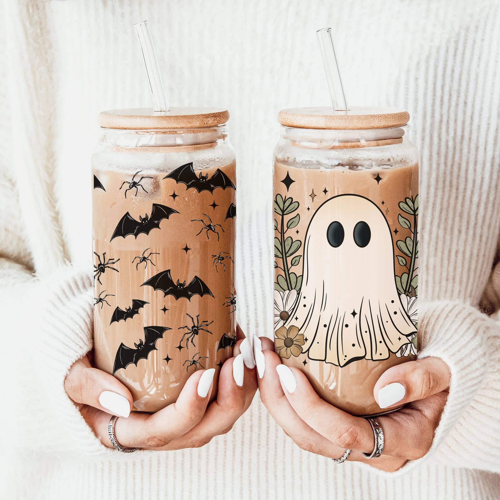 Gia Roma - Wholesale Drinking Glass/Cup - Halloween Tumblers Cute Fall Glass Cup Gifts & Kitchen Decor4