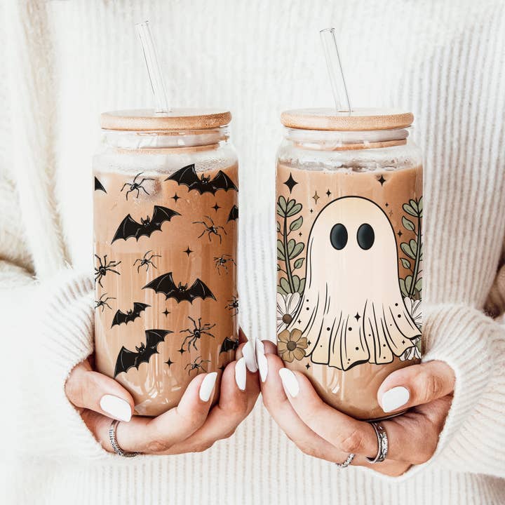 Gia Roma - Wholesale Drinking Glass/Cup - Halloween Tumblers Cute Fall Glass Cup Gifts & Kitchen Decor4