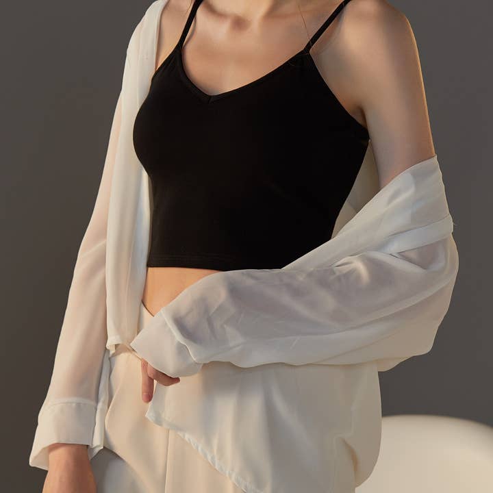 Rosa Clothing - Wholesale Tank Top - Women's - Essential built-in bra low back tank top