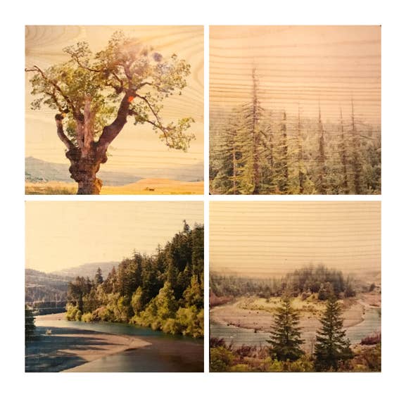 Coaster Set - NorCal for wholesale by Lancaster Wood Prints