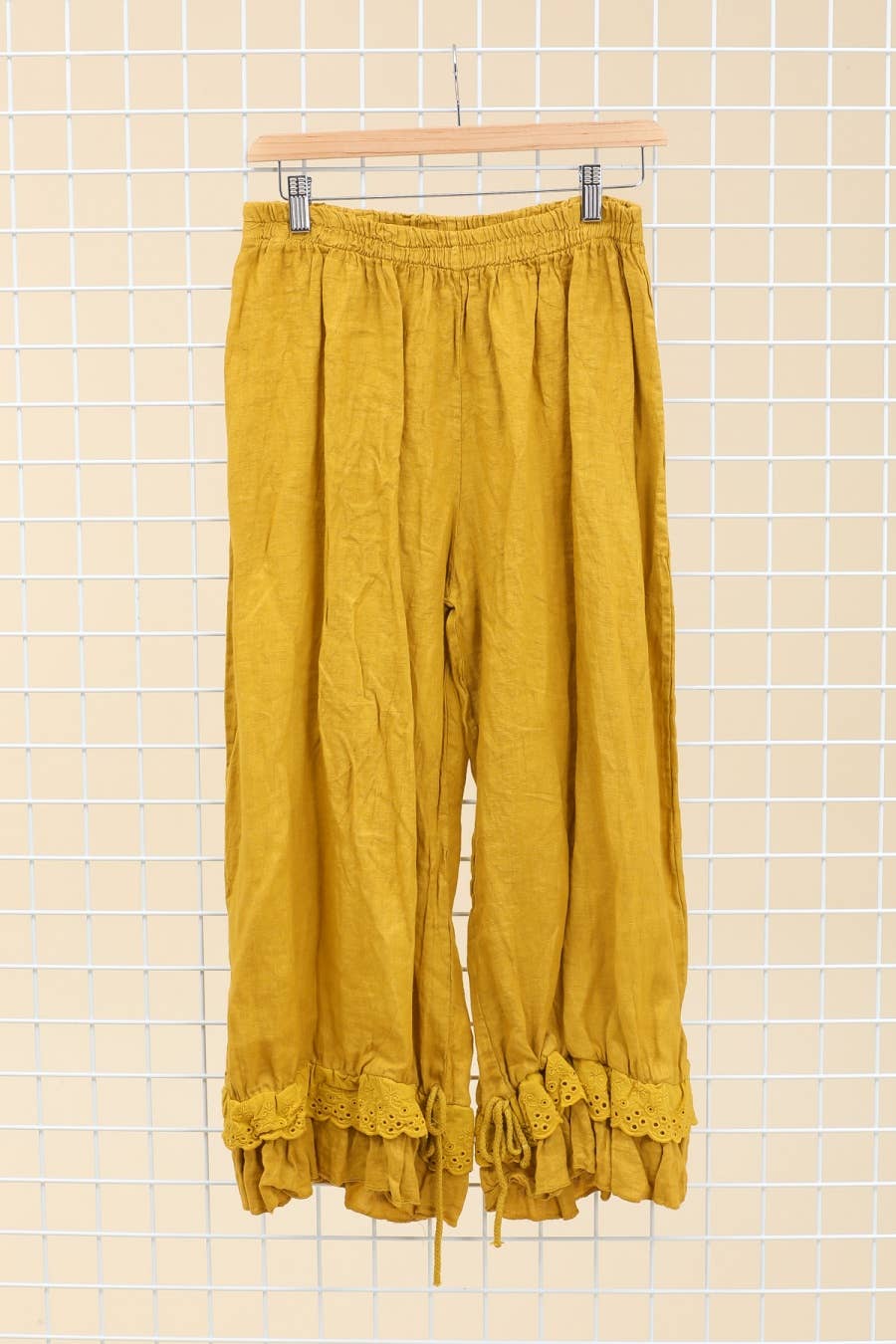 la maison des fibres naturelles - Wholesale Broek - Dames - Elegante broek met opengewerkt borduurwerk 9204 van 100% linnen13