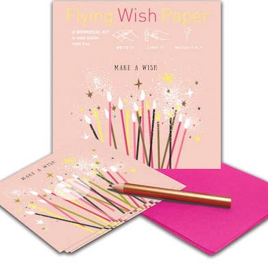 FLYING WISH PAPER ® - Wholesale Birthday Card - MAKE A WISH BIRTHDAY / Wish-Making Kit / 15 WISHING PAPERS™4