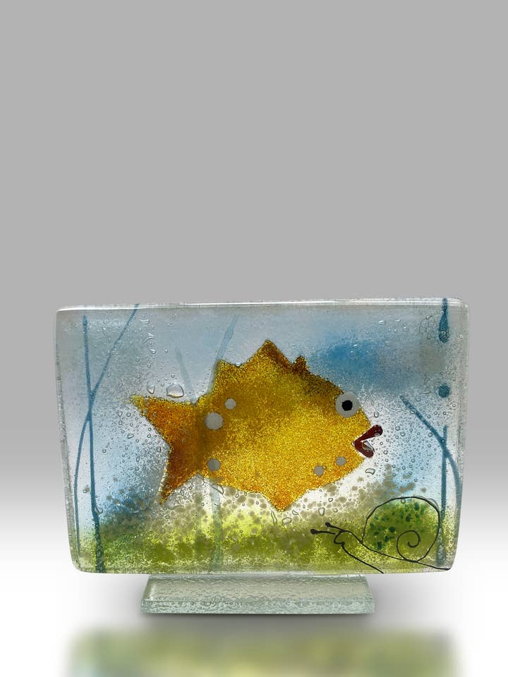 Plaque en verre - Aquarium - 2726-23 pour la vente par Nobile Glassware Ltd.