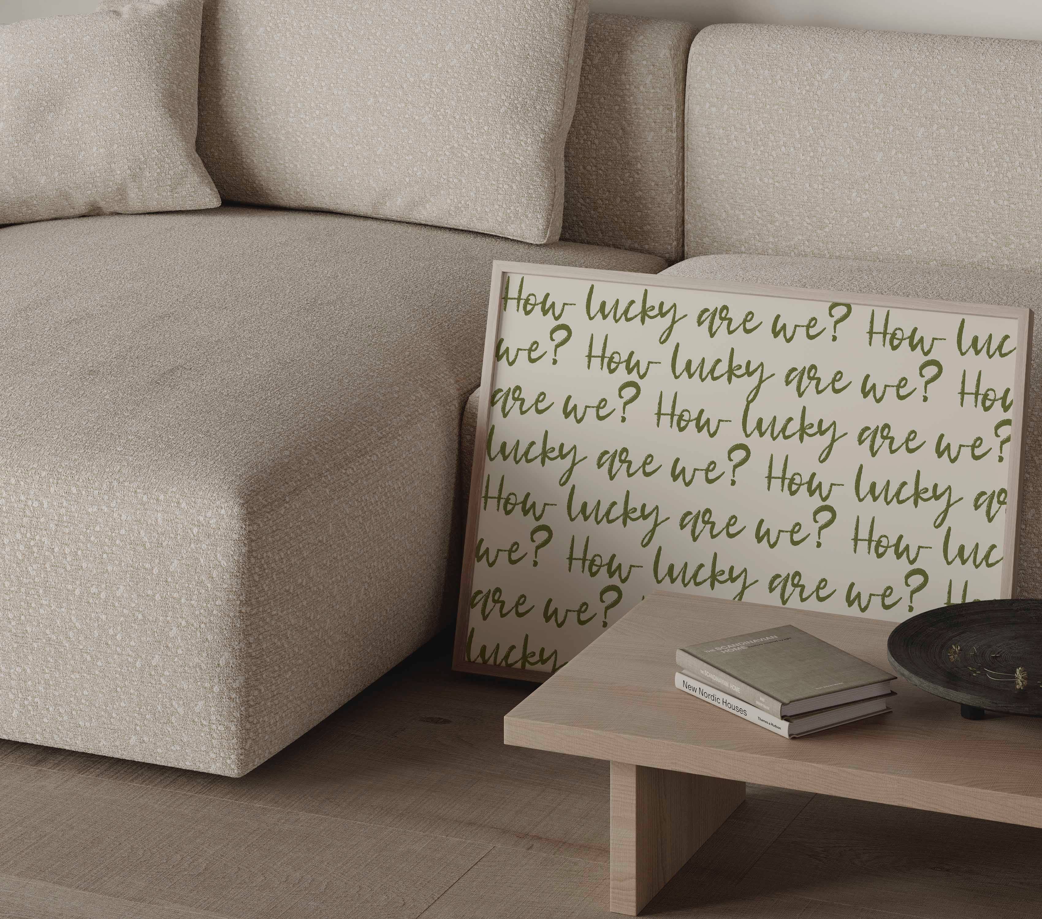 D'LUXE PRINTS - Wholesale Art Print - How Lucky Are We Script Print21