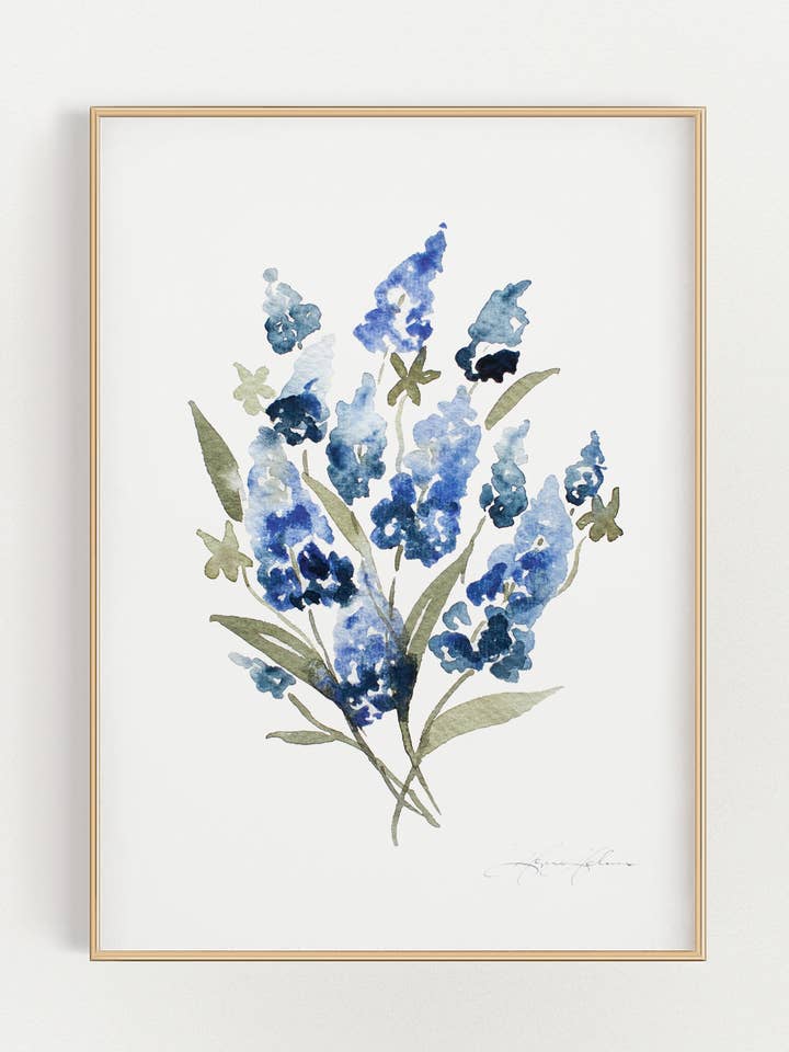 Ramo de Bluebonnet para venta al por mayor de Hope Helms Fine Art & Design