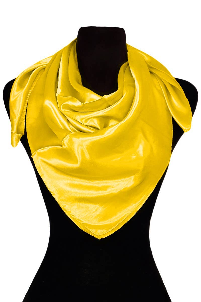 Cap Zone - Vente Écharpe – femme - Foulard carré brillant en satin polyester effet soie45