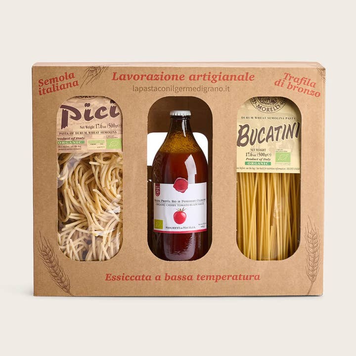 Organic Pasta and Sauce Gourmet Gift Box for wholesale by Morelli Pasta