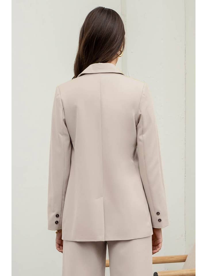 The Workshop Studio - Wholesale Blazer - Women's - SOLID LONG SLEEVE BLAZER24