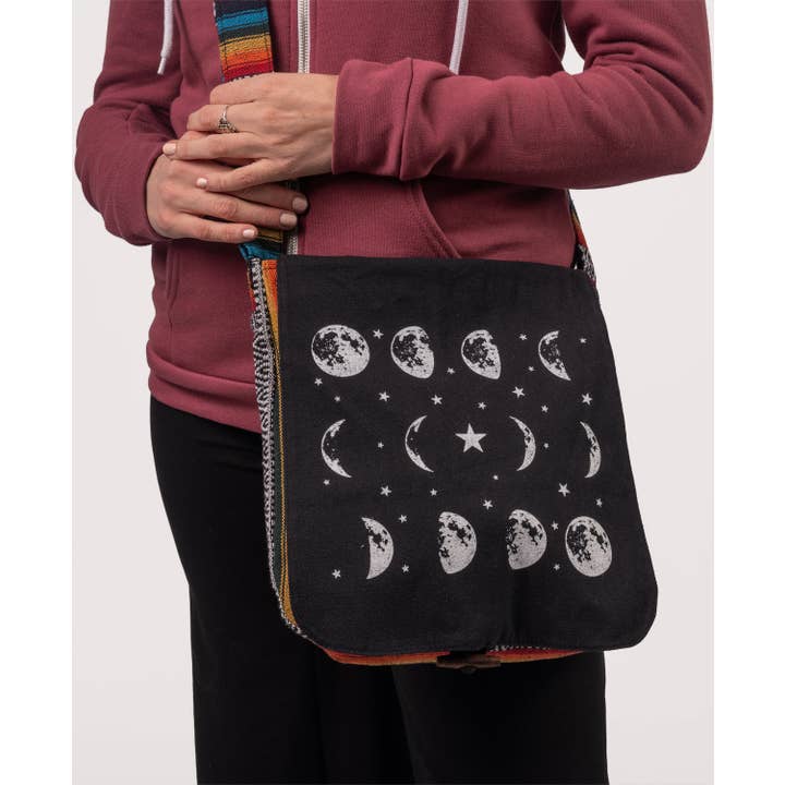 Soul Flower - Vendita all'ingrosso Tracolla - Donna - Borsa a tracolla It's Just a Phase Moon, nera