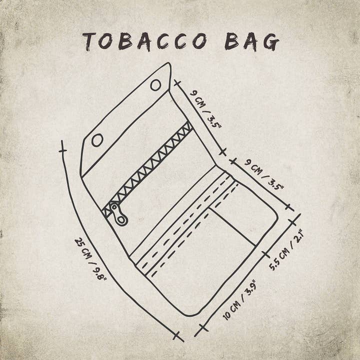 Tribal Trade GmbH - Venta al por mayor Humidificadores/accesorios de puros - Bolsa de tabaco de pana marrón