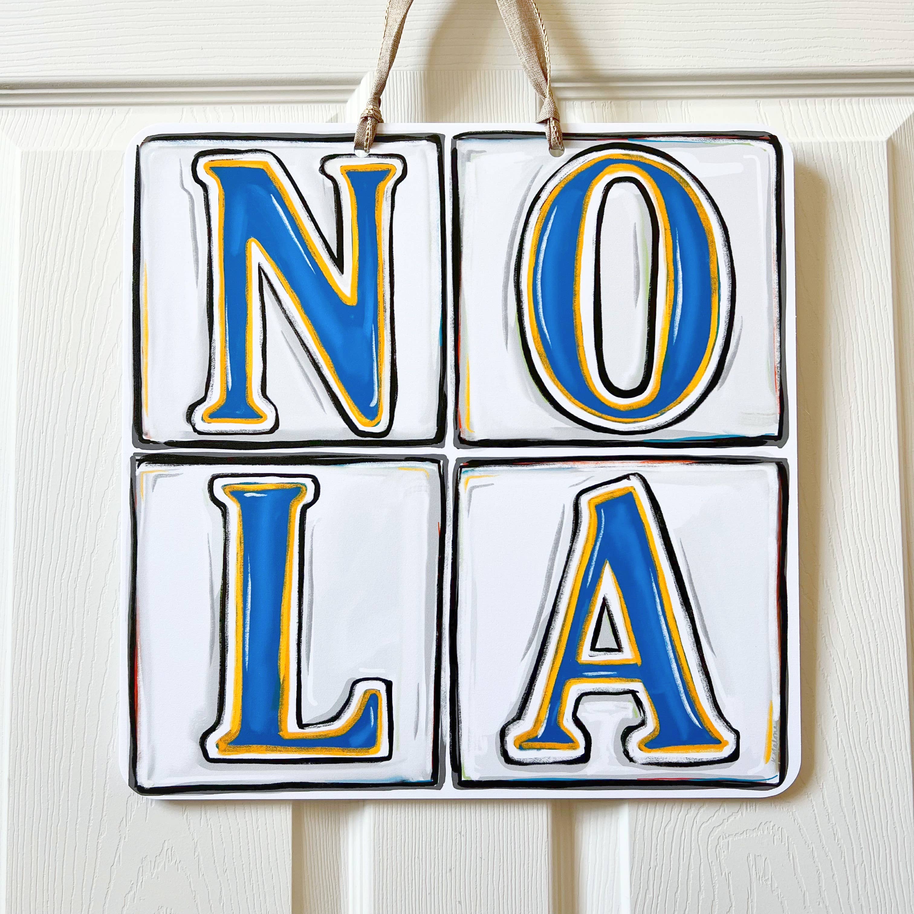 Home Malone - Wholesale Door Hanger - NOLA Street Tiles Door Hanger- New Orleans Outdoor Decor