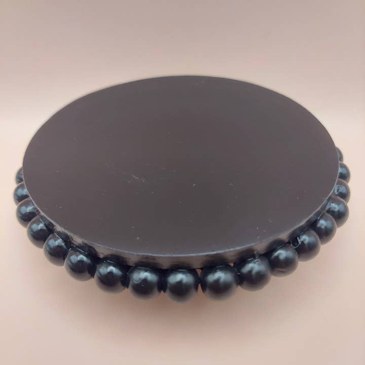 Crafty Wood Studios – wholesale Desk riser – 4" Round Mini Wood Beaded Short Riser1