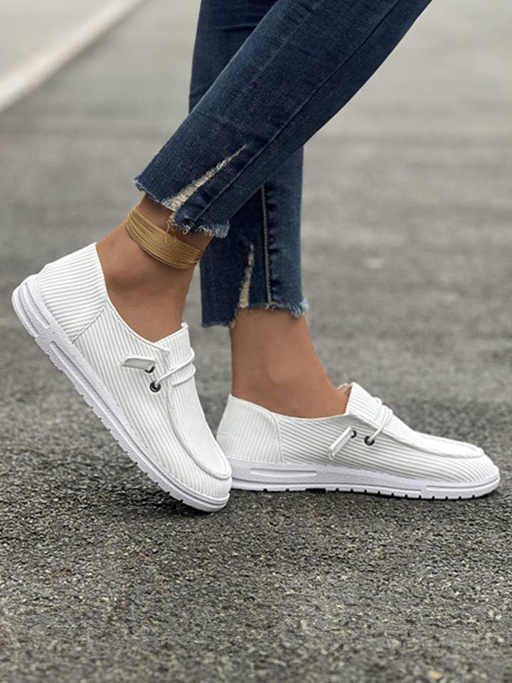 White Sophia Decor Slip On Shoes for wholesale on Faire2