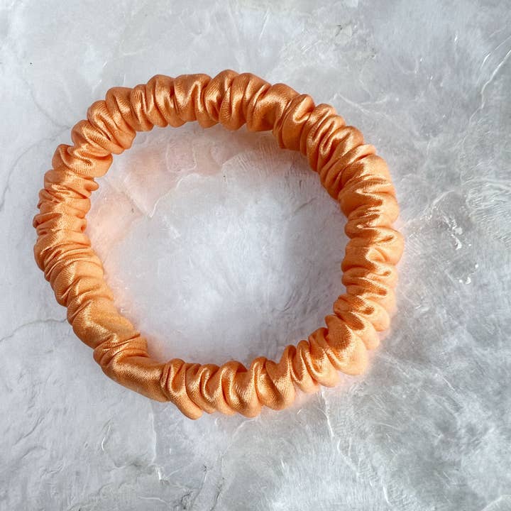 Aurora silk scrunchie orange for wholesale by Trésorie