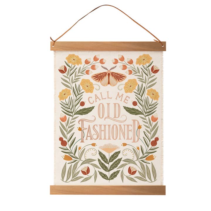 Jt Old Fashioned Canvas Wall Hanging for wholesale by Fringe Studio