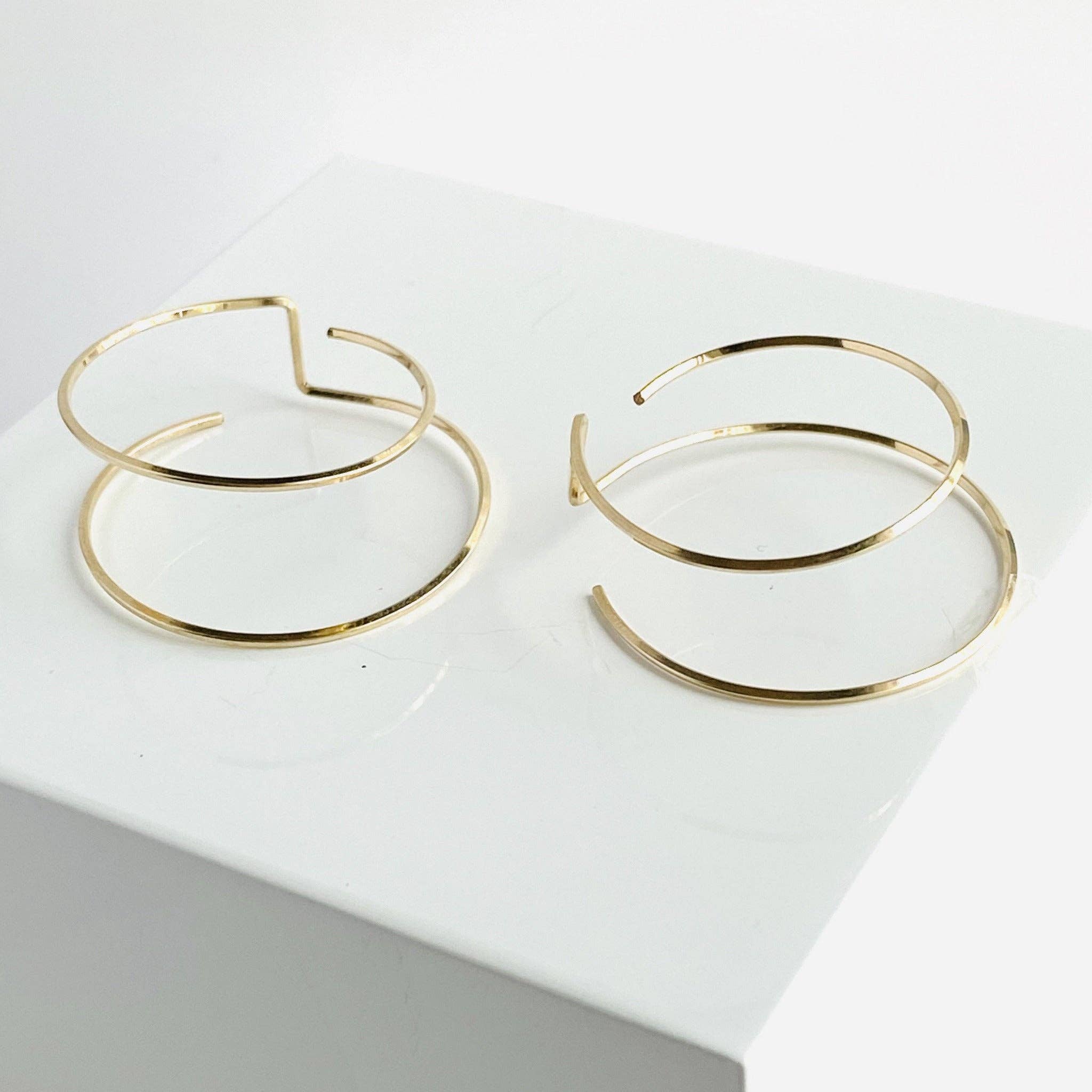 Aviv Jewelry - Vente Créoles - Alba - Boucles d'oreilles créoles doubles 3D8