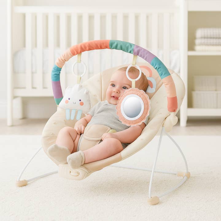 Inside Out Toys – wholesale Swing – Kids & baby – Jumini Baby Bouncer Chair with Vibration & Music - Safety Tested for 0m+2