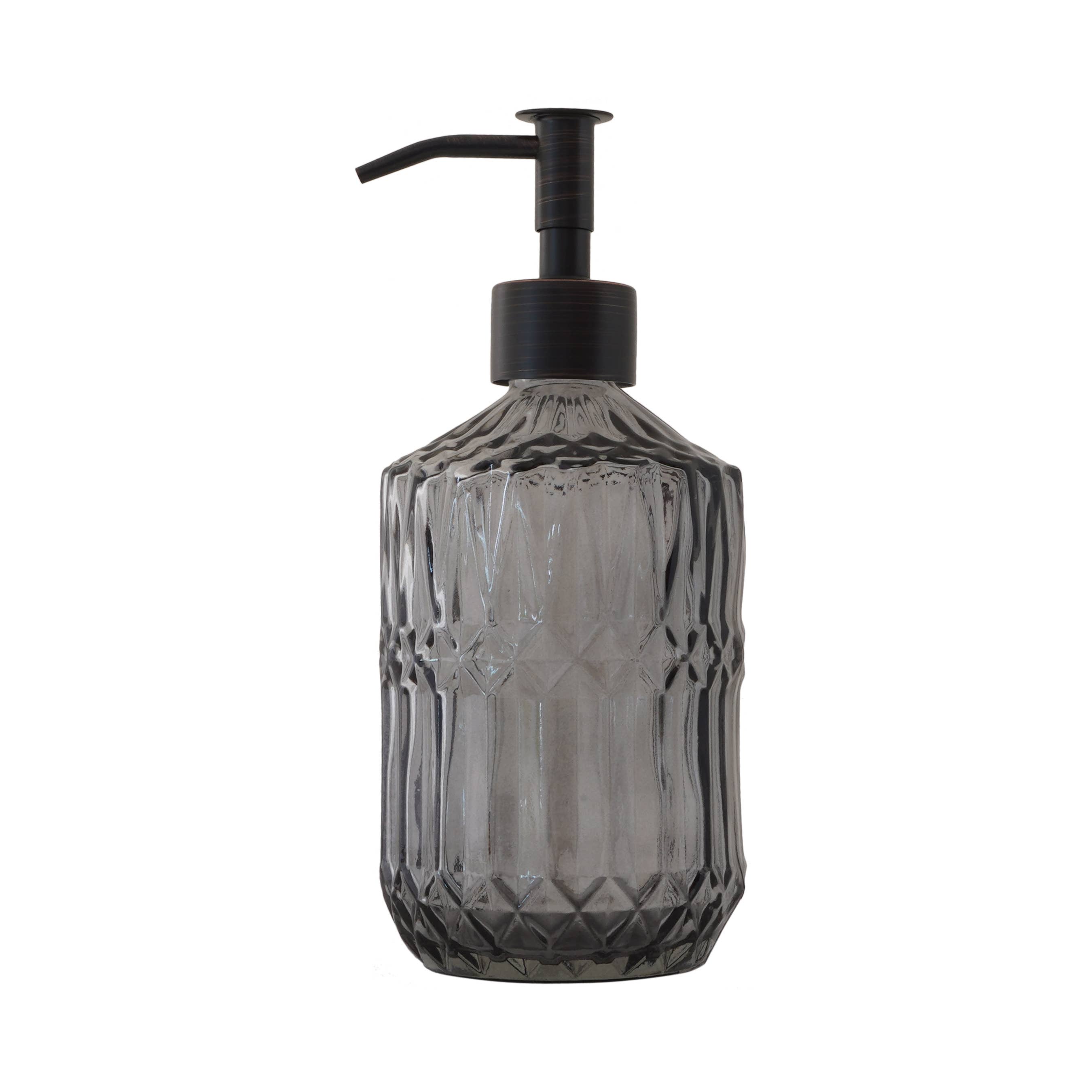 Sanwacraft – Dispensador de sabonete por atacado – Dosador de Sabonete Líquido de Vidro com Padrão Cristalino e Bomba Slim9